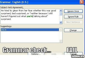 grammar check fail